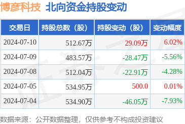 博彥科技獲北向資金青睞，單日增持超29萬股彰顯外資信心